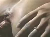 Big dog dick going deep inside a sexy babe's pussy